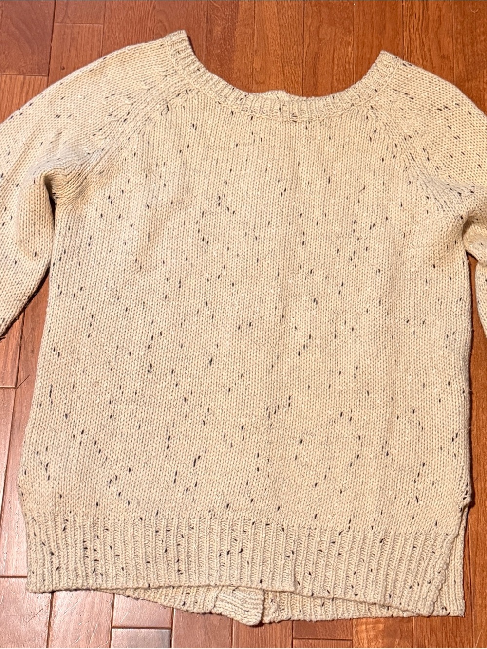 Market & Spruce Cream Speckled Crewneck Sweater